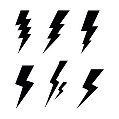 Thunder Icon Set – Lightning Bolt Collection