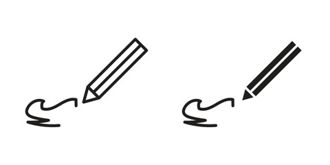 Write icon art in black and white