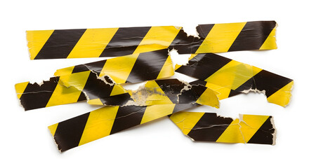 Caution Tape Debris Safety First Warning Sign Concept Remains After Removal Construction Site Safety Hazardous Environment Signage Attention 150 chars