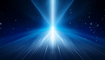Abstract Blue Background With Light Beam And Dark Gradient Atmosphere Abstract Light Beam In Deep Space