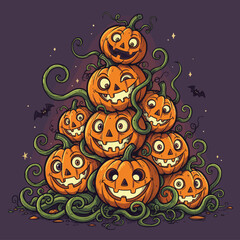 Fototapeta premium Funny Halloween Pumpkin 