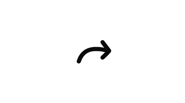 Black Arrow on Transparent Background