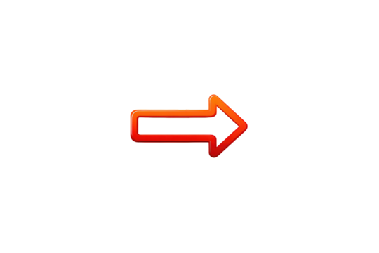 Orange Arrow Pointing Right on Black Background