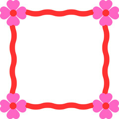 pink flower frame