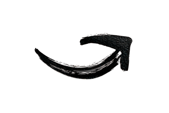 Abstract Colorful Particle Arrow on Black Background