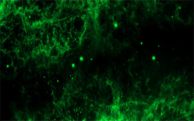 Abstract glowing green texture resembling electric energy, plasma, or nebula-like patterns. Vibrant neon green lightning-like streaks with a futuristic and cosmic atmosphere.