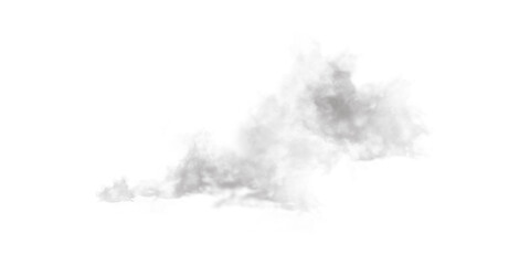 Grey Smoke Cloud, Abstract Vapor Effect for Overlay on Transparent Background
