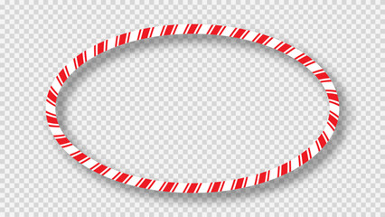 Christmas candy cane frame
