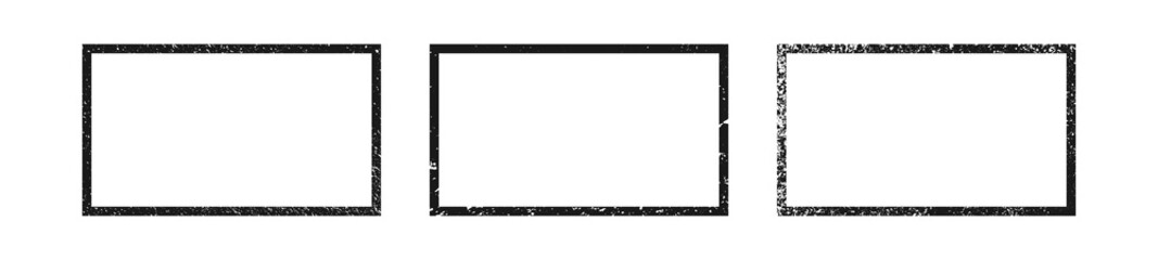 Set of grunge borders in rectangle form