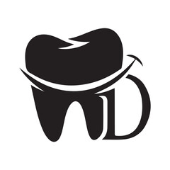 Dental logo design on white background