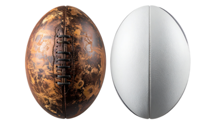 Modern sports rugby ball isolated on transparent background