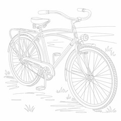 Vintage cruiser bicycle vector illustration classic style scalable graphic icon silhouette