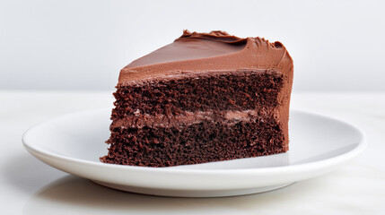 食欲をそそるチョコレートケーキの切り身