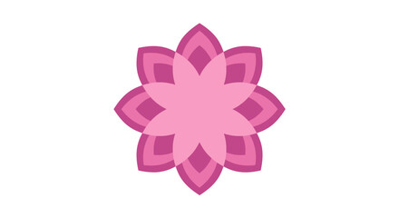 Fototapeta premium Pink flower graphic design in minimalist style 