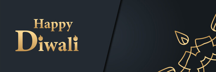 Wish your loved ones Happy Diwali with this elegant gold template for greeting cards, banners, or social media promotions, perfect for festive celebrations and cultural events

