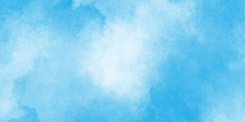 Blue watercolor vector background.ocean blue paper texture, smooth cloudy sky blue background,Light blue background with watercolor.Colorful gradient ink colors wet effect hand drawn canvas background