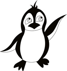 Cute Penguin Cartoon Vector