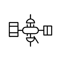Outline of a space station in minimalist design  
