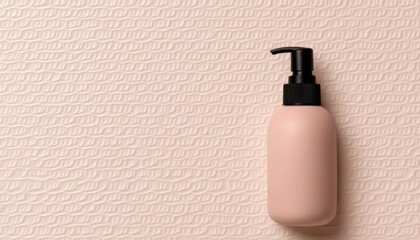 Pink bottle present cosmetic product minimal concept