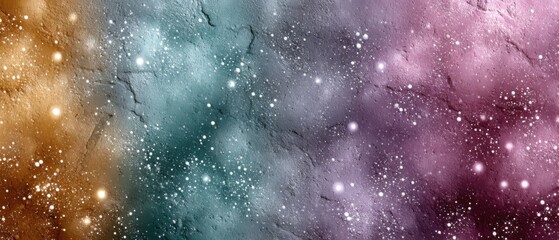 Displaying Colorful Glitter Dust on Concrete Texture