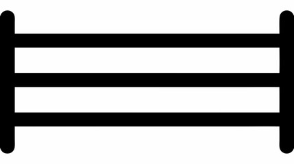 Obraz premium Minimalist black three horizontal parallel lines icon, a versatile graphic symbol for user interface navigation menus, lists, or options.