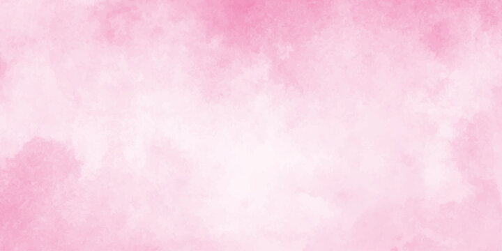 pink watercolor background abstract texture,flyer, poster, banner and cover design. Hand drawn flower illustration for Valentines Day.Soft pastel pink watercolour background painted on white paper tex