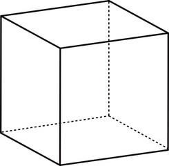 高さ　立方体　ベクターイラスト素材