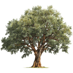 Realistic chestnut tree with detailed textured bark for nature scenes and digital art