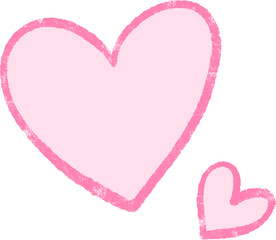 Cute Pink Heart Icon – Hand Drawn Pastel Love Symbol Illustration for Romance, Valentine, and Cute Design Elements