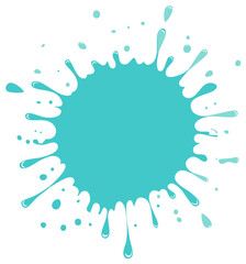 Obraz premium Turquoise Aqua Splash Blob Liquid Splatter Abstract Design Element