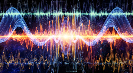 Dynamic energy waves pulsing with vibrant color create a modern, powerful technology vibe for digital design and abstract backgrounds