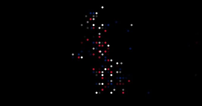 United Kingdom abstract silhouette generated with flying circles