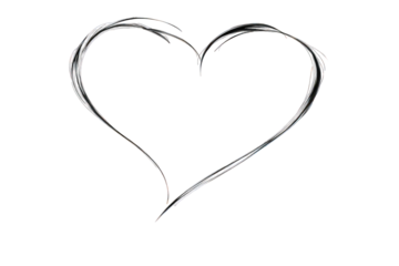 Abstract Heart Outline Drawing