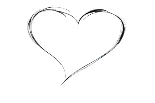 Abstract Heart Outline Drawing