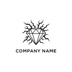 Diamond with Cracks - A Symbol of Resilience and Strength.