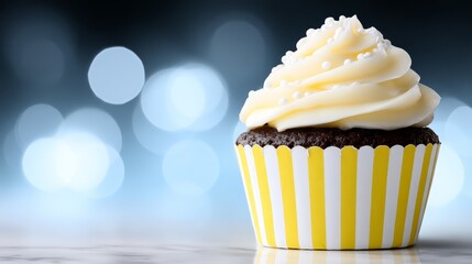 Sweet frosted cupcake delight perfect dessert treat beautifully decorated cupcake with creamy topping delicious snack