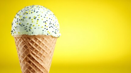 Sweet ice cone vibrant sprinkles refreshing treat refreshing ice cone adorned with bright sprinkles offers cool delight