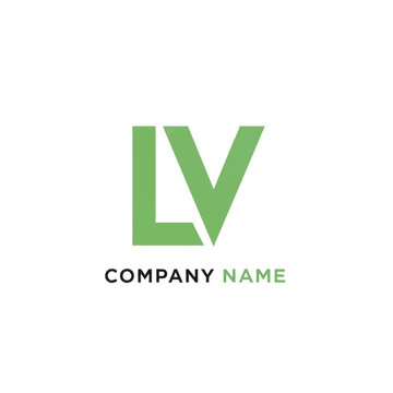 Green LV Monogram Logo Design for Modern Company Branding.