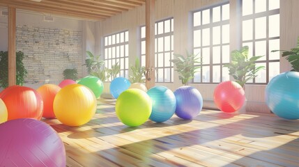 A Collection of Colorful Resistance Bands and Accessories