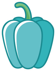 Illustration of a Colorful Bell Pepper Vegetable Graphic Icon for Designs or Creative Projects