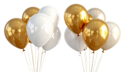 Celebration Balloon Pair Variations isolated on transparent background