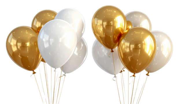 Celebration Balloon Pair Variations isolated on transparent background
