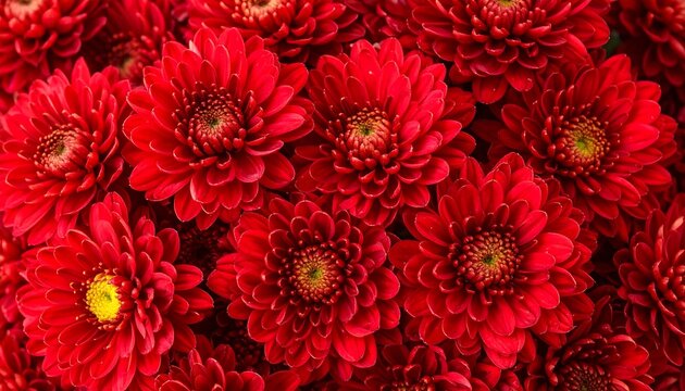 Close-up of many vibrant red flowers (3)