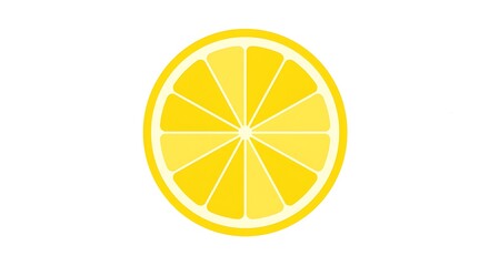Fresh Lemon Slice Illustration.