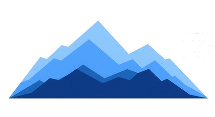 Abstract Blue Mountain Range Layers.
