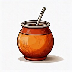 Isolated object of honey in a brown ceramic jar and glass container, a traditional food and drink item