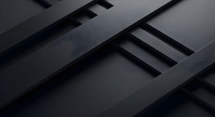 Fototapeta premium Abstract dark geometric background with textured lines and shadows, modern design element