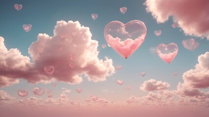 Dreamy Pastel Pink Clouds Stock Photo