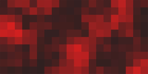 Fototapeta premium Abstract geometric red square pattern texture design. mosaic, vector, pixel, backdrop, colorful, pink, blue, decoration, squares, orange