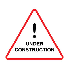 triangle under construction sign icon vector